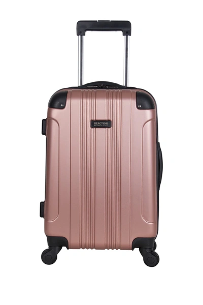 Shop Kenneth Cole Reaction Out Of Bounds 20" Lightweight Hardside 4-wheel Spinner Carry-on Luggage In Rose Gold