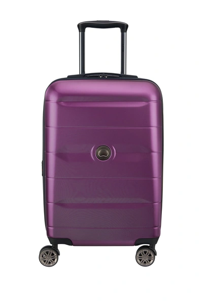 Shop Delsey Comete 22" Expansion Carry-on Spinner Suitcase In Plum