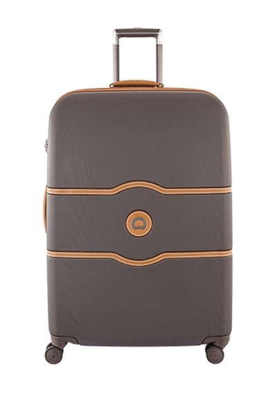 Shop Delsey Chatelet 28" Hardside Spinner Suitcase In Chocolate