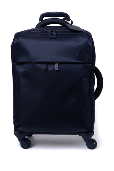 Shop Lipault 55/20 4-wheel Spinner Luggage In Navy