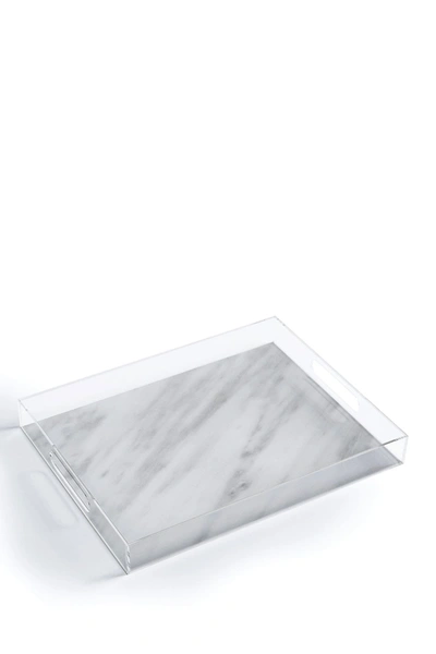 Shop Deny Designs Emanuela Carratoni Italian Marble Carrara Acrylic Tray In Multi