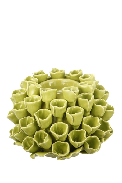 Shop R16 Home Green Candle Holder In Lime Green