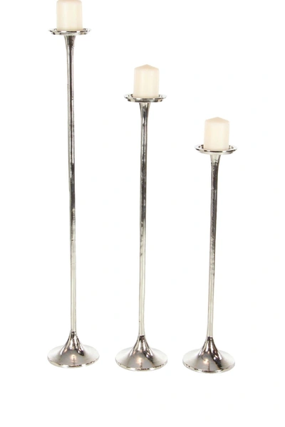 Shop Willow Row Silver Processional Candleholder 3-piece Set