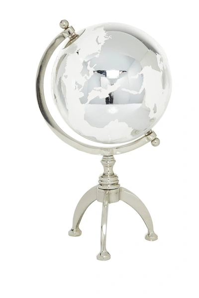 Shop Willow Row Silver Aluminum Globe With Glass Globe