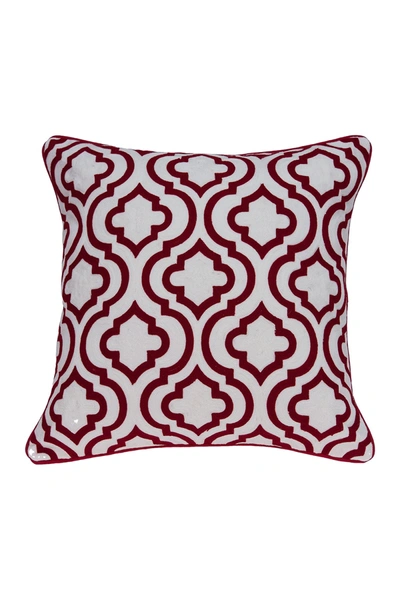 Parkland Collection Nilam Transitional Pillow In Red