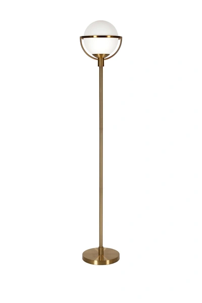 Shop Addison And Lane Cieonna Brass Globe & Stem Floor Lamp In Gold