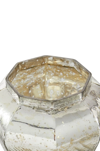 Shop Venus Williams Antique Silver Mercury Glass Jars W/ Lid, 3-piece Set