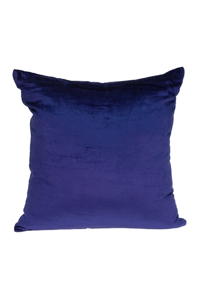 Parkland Collection Topaz Transitional Solid Pillow In Royal Blue