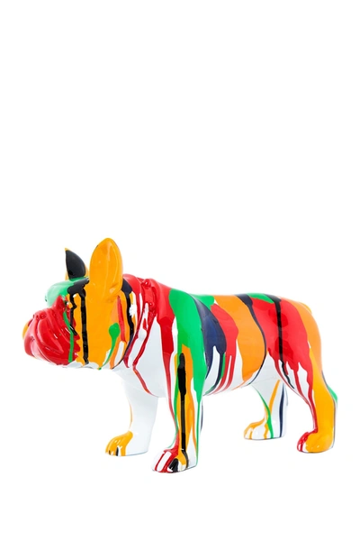 Interior Illusions Standing Bulldog Splatter Art Dog In Multi-color