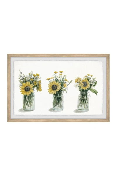 Shop Marmont Hill Inc. Sunflowers Trio Framed Painting In Multi