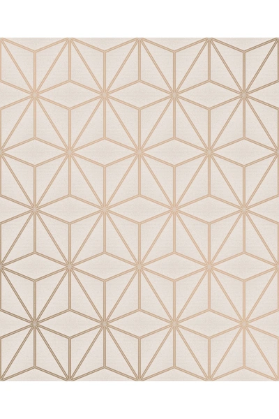 Shop Wallpops Augustin Rose Gold Geometric Wallpaper