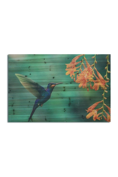 Shop Gallery 57 Hummingbird Wooden Wall Art In Turquoise