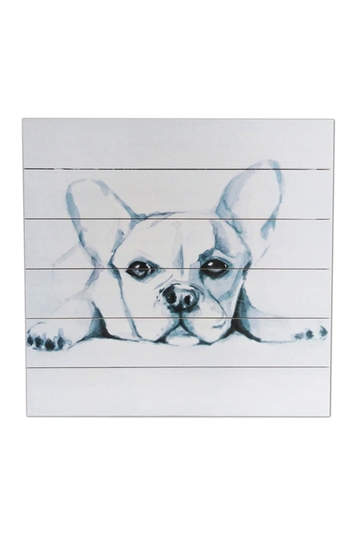 Shop Gallery 57 Pup Sketch Print On Wood Wall Art In Blue