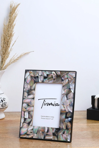 Tiramisu Mother-of-pearl Picture Frame In Grey