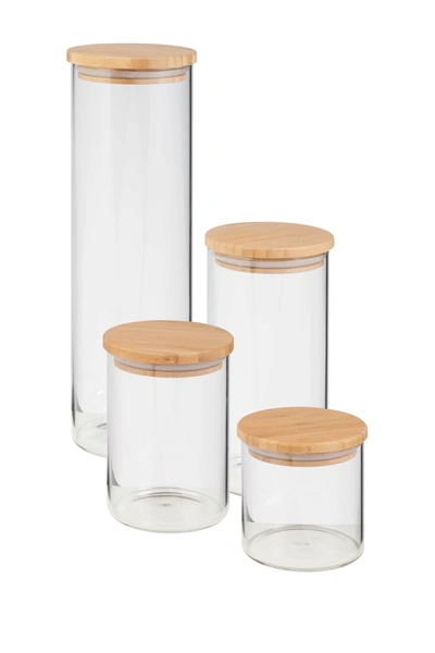 Shop Honey-can-do 4 Piece Bamboo Lid Storage Jar Set