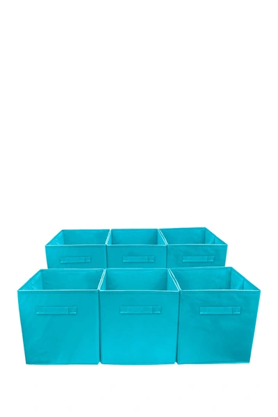 Shop Sorbus Foldable Storage Cube Basket Bin In Aqua