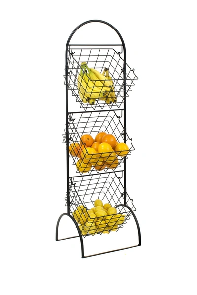Shop Sorbus Black 3-tier Wire Market Storage Basket
