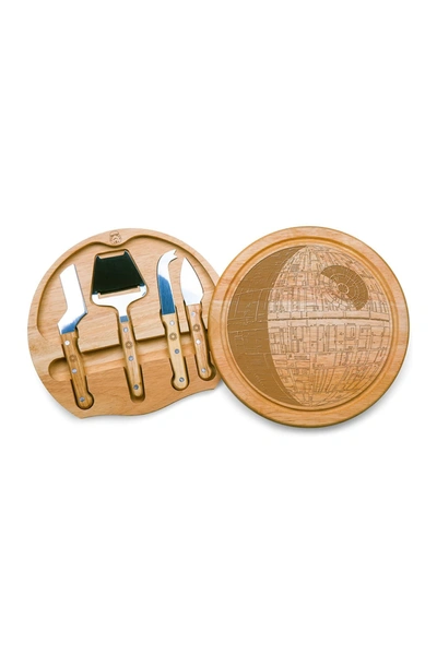 Picnic Time Star Wars Death Star Circo Cheese Cutting Board & Tools 5-piece Set In Brown