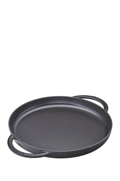 Shop Staub Cast Iron 12" Round Griddle Pan In Black