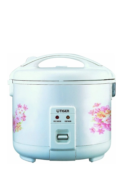Shop Tiger Jnp-1800 10-cup (uncooked) Rice Cooker And Warmer, Floral In White