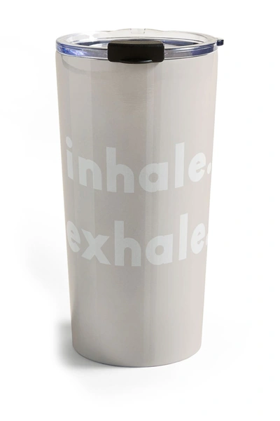 Shop Deny Designs Urban Wild Studio Inhale Exhale Blush Travel Mug In Multi