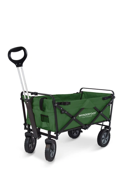 Wonderfold Utility Folding Wagon With Stand In Green