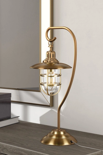 Shop Addison And Lane Bay Antique Brass Nautical Lantern Lamp