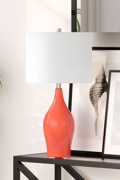 Shop Addison And Lane Niklas Table Lamp In Coral