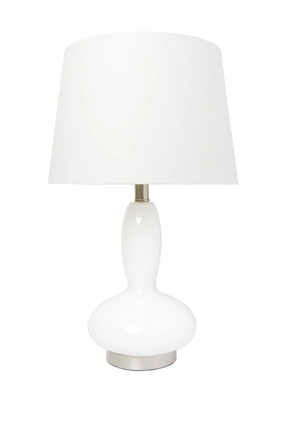 Shop Lalia Home Glass Dollop Table Lamp With White Fabric Shade