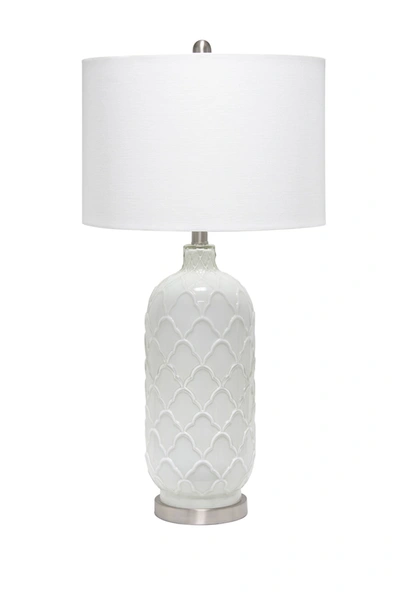 Shop Lalia Home Argyle Classic White Table Lamp With Fabric Shade