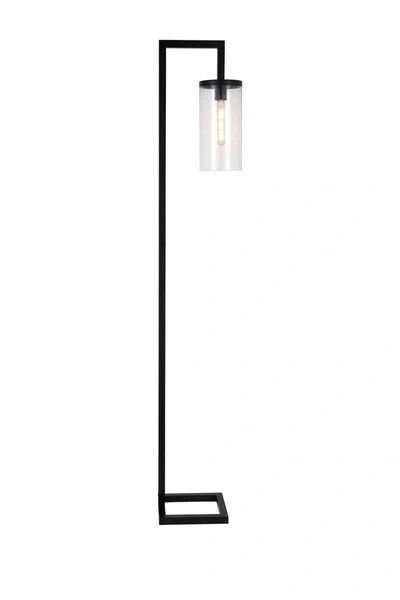 Shop Addison And Lane Malva Floor Lamp With Seeded Glass In Black