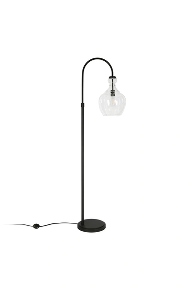 Shop Addison And Lane Verona Arc Blackened Bronze Floor Lamp With Seeded Glass Shade