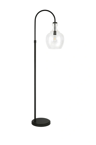 Shop Addison And Lane Verona Arc Blackened Bronze Floor Lamp With Clear Glass Shade