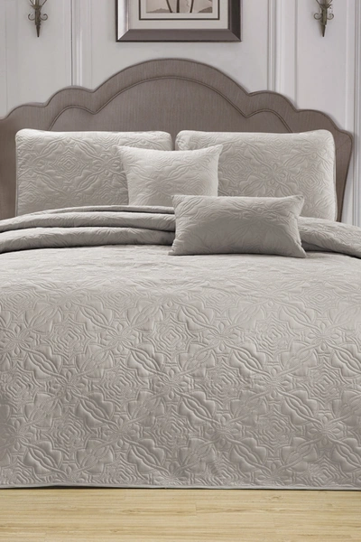 Shop Duck River Textile Carlotta 5-piece Queen Bedspread Set In Taupe