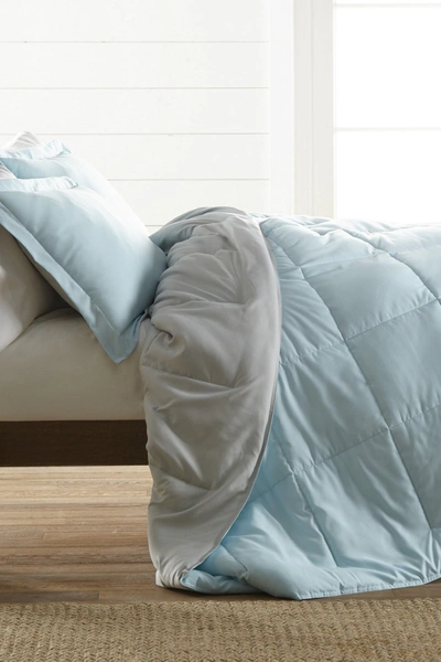 Ienjoy Home Treat Yourself To The Ultimate Down Alternative Reversible 3-piece Comforter Set In Aqua