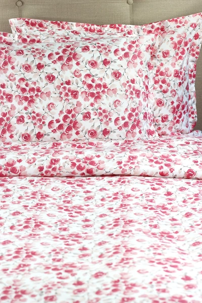 Shop Melange Home Poppy 400 Thread Count Cotton Duvet Set In Red