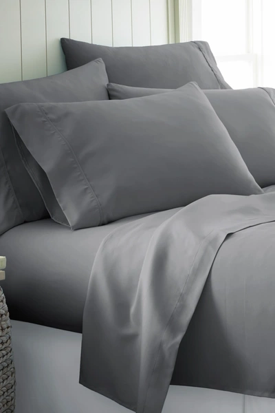 Shop Ienjoy Home Home Spun Microfiber Bed Sheet Set In Gray