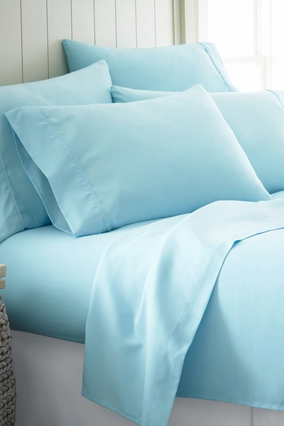 Shop Ienjoy Home Premium Ultra Soft 6 Piece Microfiber Solid Sheet Set In Aqua