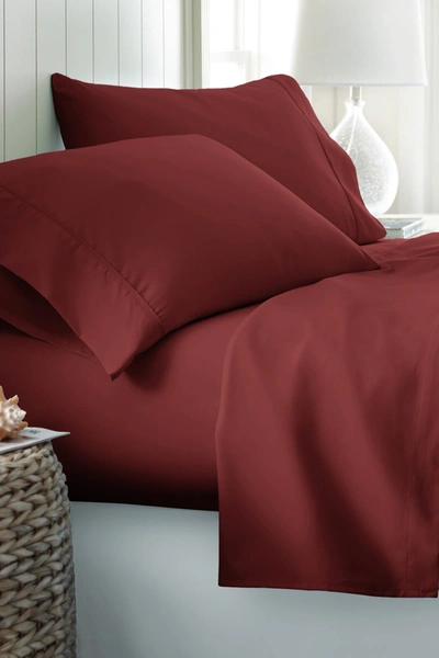 Shop Ienjoy Home Premium Ultra Soft 4-piece Bed Sheets Set In Burgundy