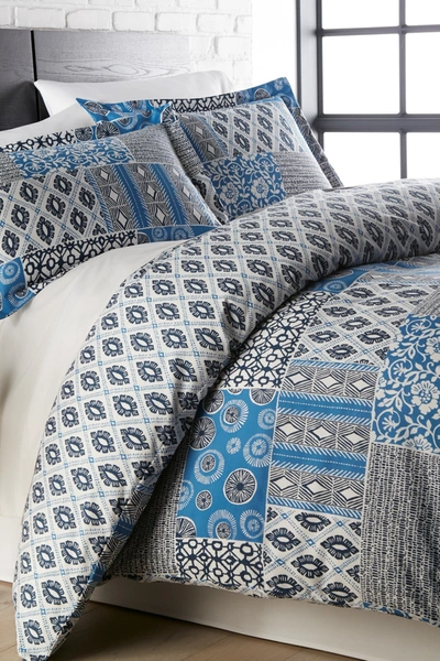 Southshore Fine Linens Premium Oversized Duvet 3-piece Set In Global Patchwork Blue