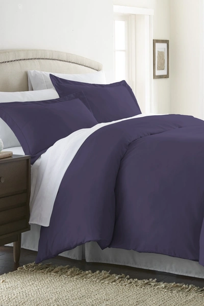 Shop Ienjoy Home Homespun  Premium Ultra Soft 3-piece Duvet Cover Set In Purple