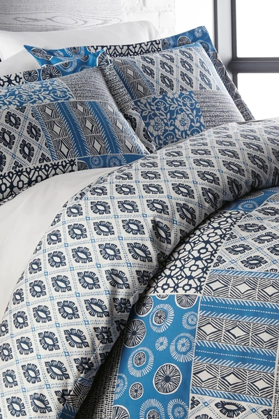 Shop Southshore Fine Linens Luxury Premium Collection Oversized Comforter Set In Global Patch Blue