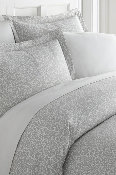 Shop Ienjoy Home Premium Ultra Soft Vintage Stripe Pattern 3-piece Duvet Cover Set In Gray