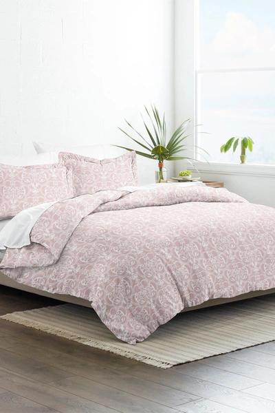 Shop Ienjoy Home Premium Ultra Soft Romantic Damask Pattern 3-piece Duvet Cover Set In Pink