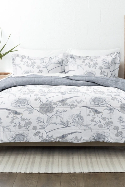 Shop Ienjoy Home Home Spun Premium Down Alternative Molly Botanicals Reversible Comforter Set In Light Blue