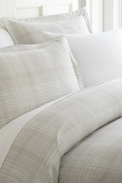 IENJOY HOME HOMESPUN PREMIUM ULTRA SOFT THATCH PATTERN 3-PIECE DUVET COVER SET 816651021857