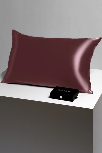 Shop Blissy Mulberry Silk Pillowcase In Plum