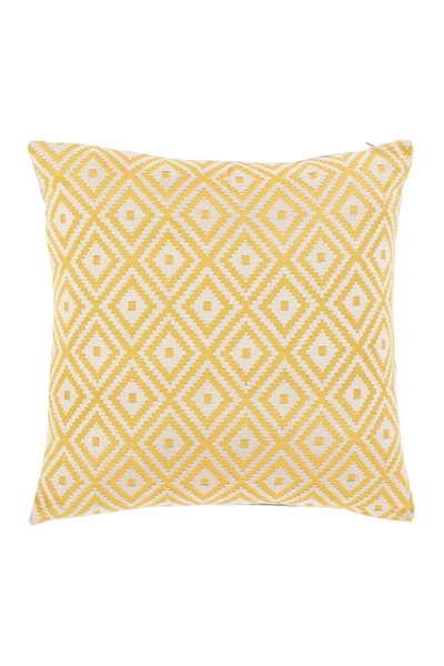 Shop Surya Home Kanga Pillow Cover In Medium Gray/ Saffron/ Cream