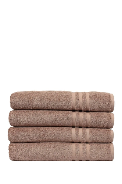 Shop Linum Home Denzi Bath Towels In Latte
