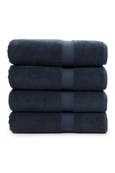 Linum Home Sinemis Terry Bath Towels In Navy